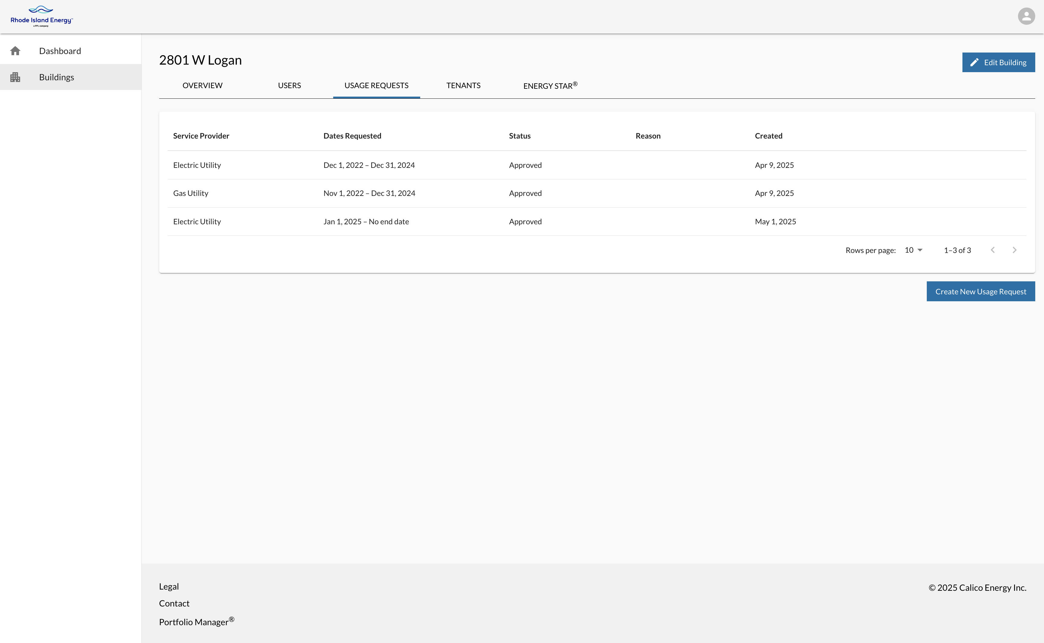 Building Data Portal Usage Requests