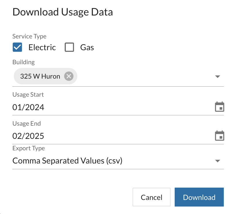 Building Data Portal Download Data